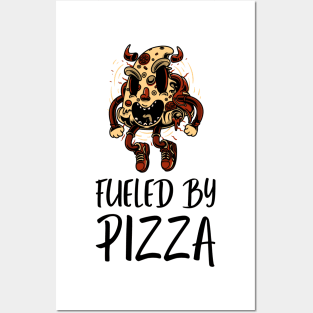 Evil Pizza Demon Fueled by Pizza Posters and Art